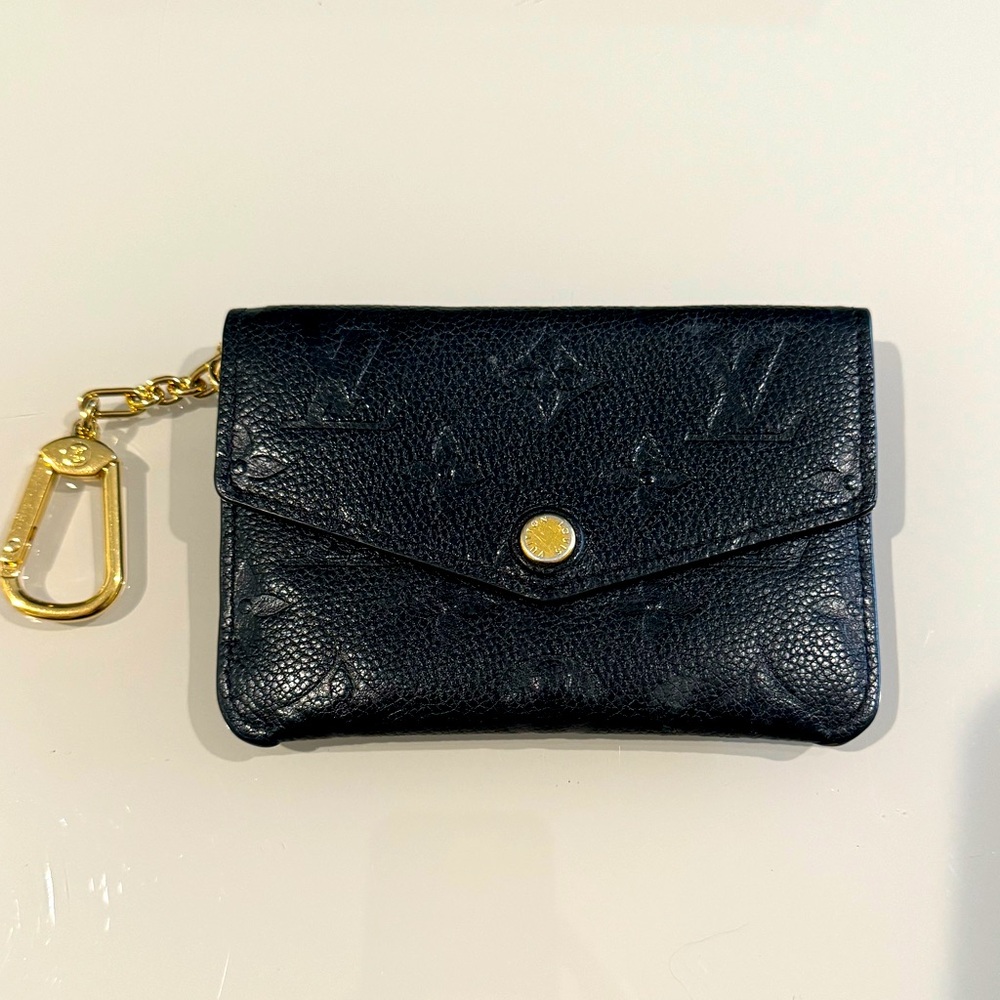 Louis Vuitton Monogram Empreinte Pochette Cles Black Coin Purse